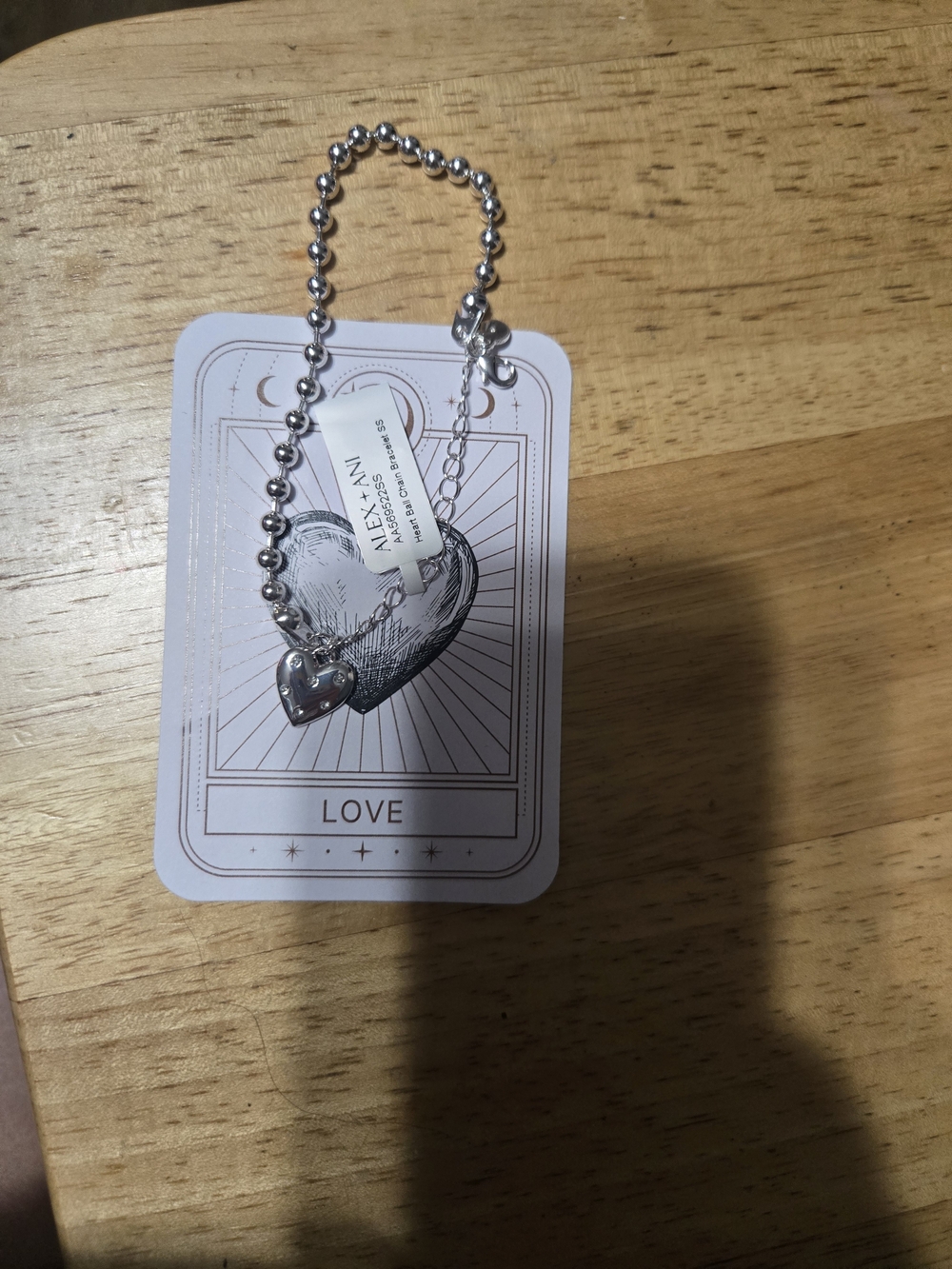 NWT Alex+ Ani Sterling Silver Beaded Heart Charm Bracelet - Picture 4 of 6
